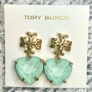 NWT Tory Burch Roxanne Heart Drop Earrings